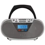 Aiwa BBTU-400SL Boombox Plateada con CD, Bluetooth, Radio FM y USB